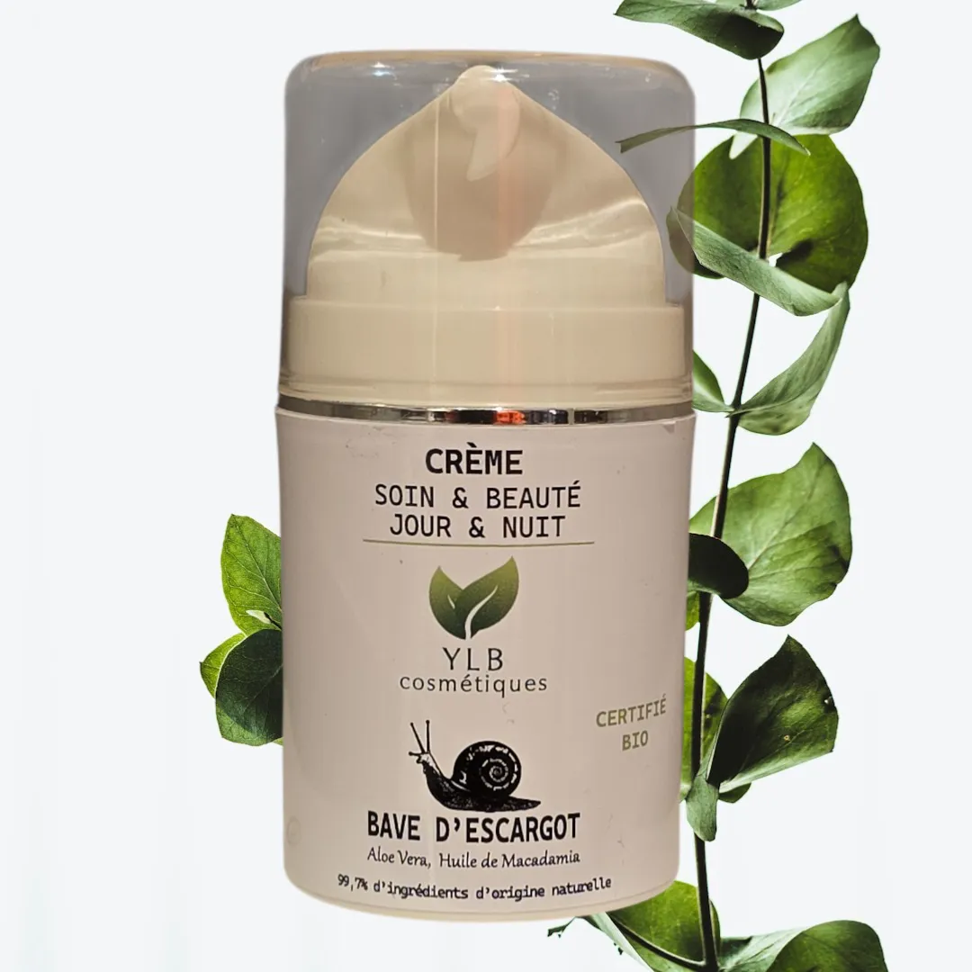 Crème visage anti-âge enrichie en extrait de bave d'escargot YLB