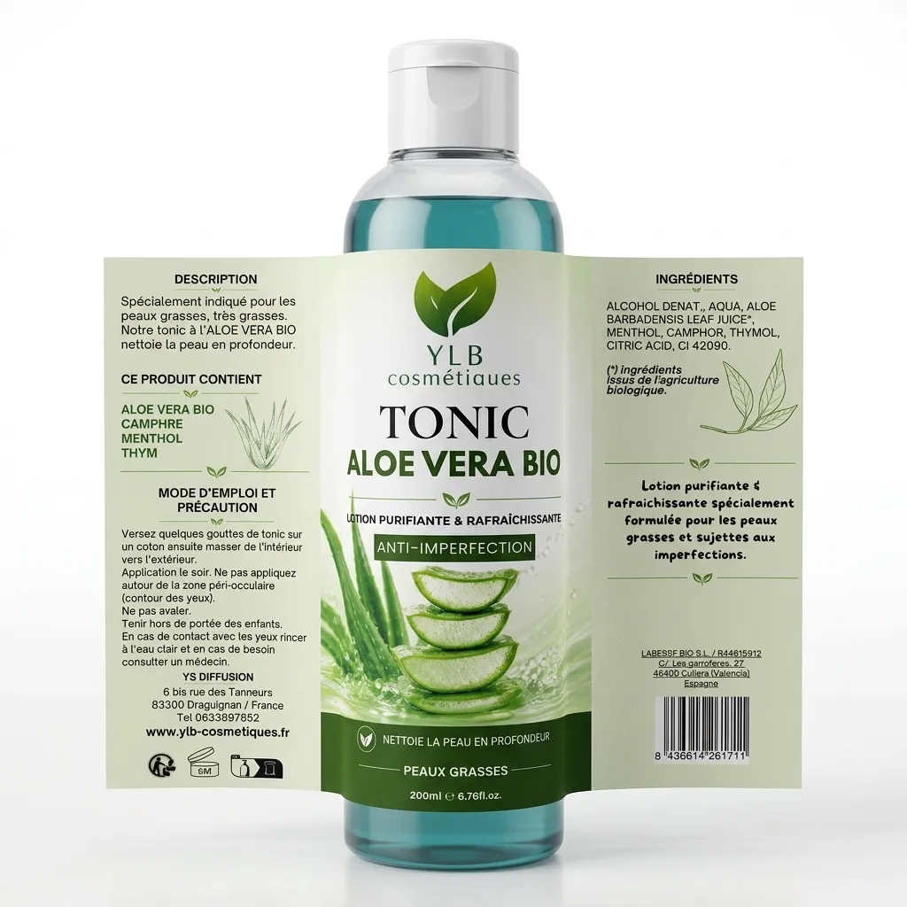 Tonic a l aloe vera - YLB COSMETIQUES